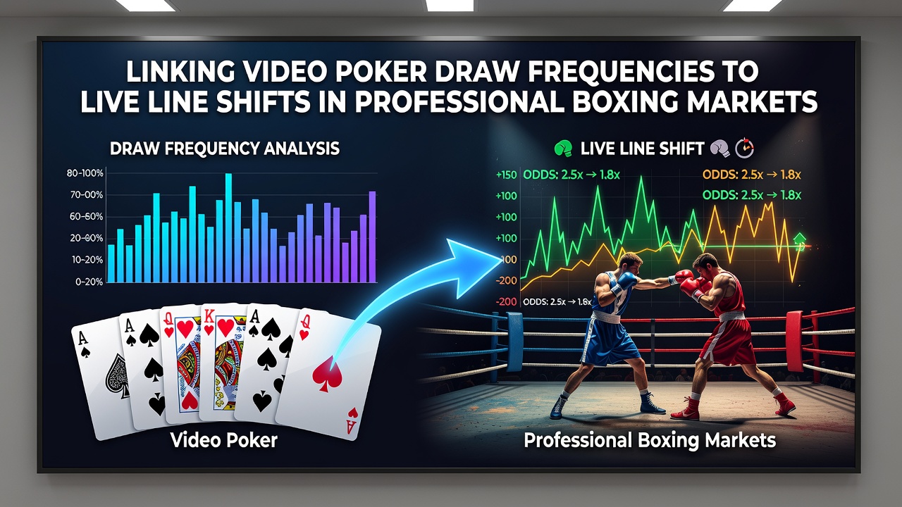 Side-by-side comparison of video poker probability tables and boxing fight odds movement graphs from July 2026 events