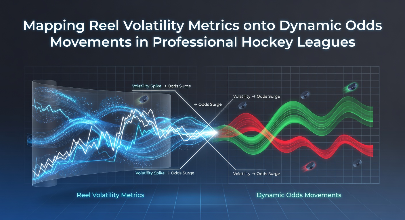 Visual representation of reel volatility metrics overlaid on professional hockey odds movement charts